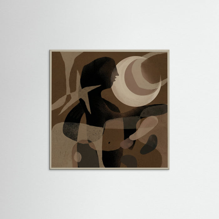 Grey Wood Square Earthen Embrace Brown