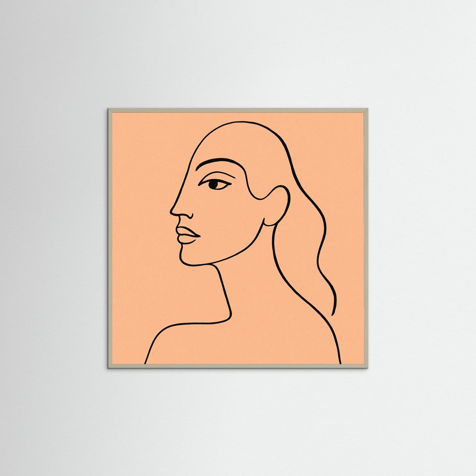Grey Wood Square Elegant Silhouette