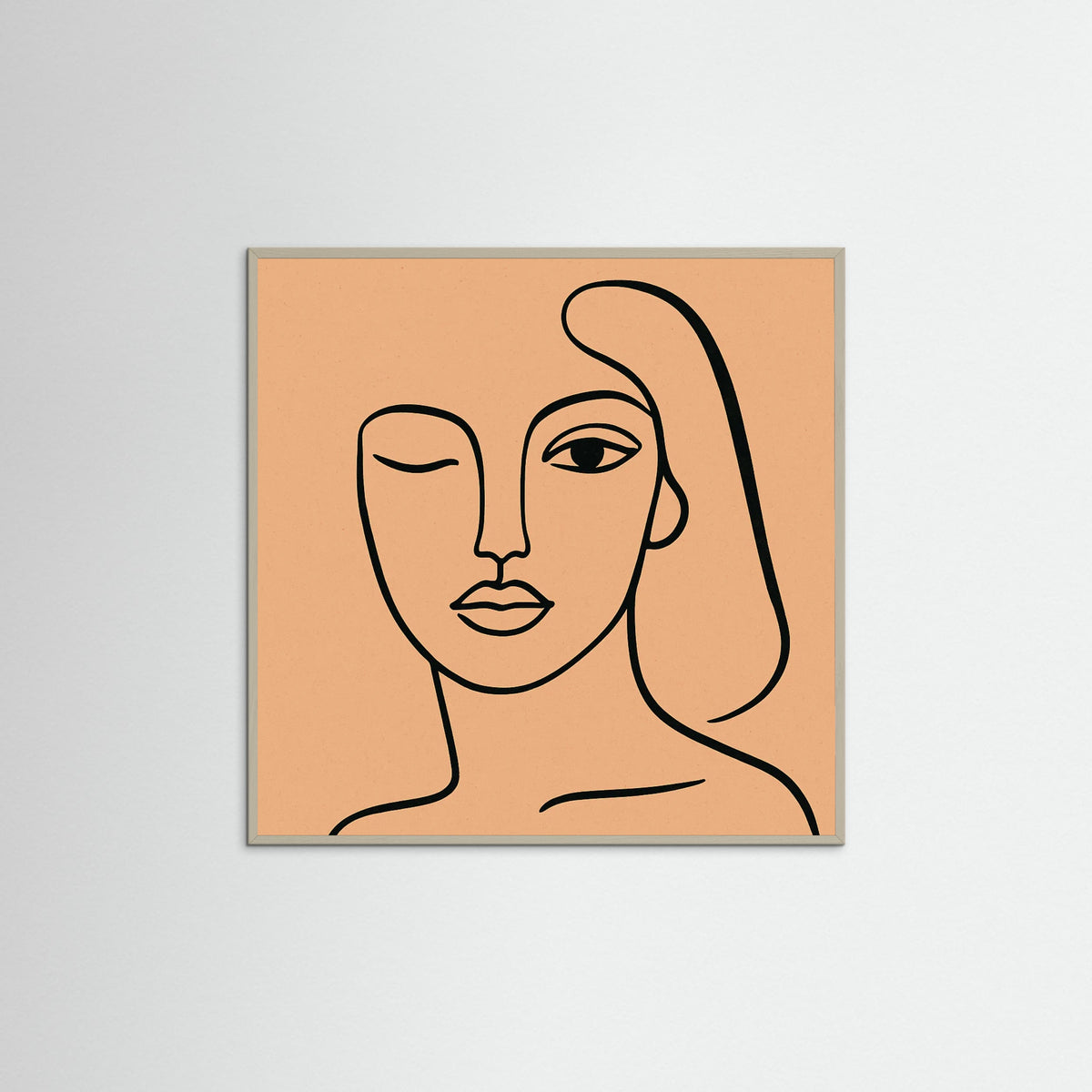 Grey Wood Square Fluid Face