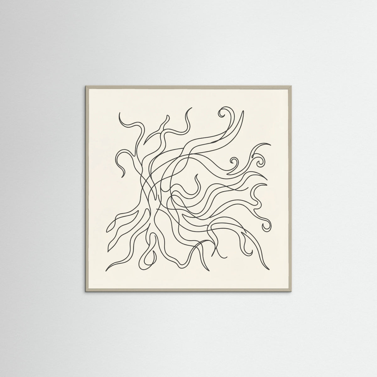 Grey Wood Square Fluid Gestures