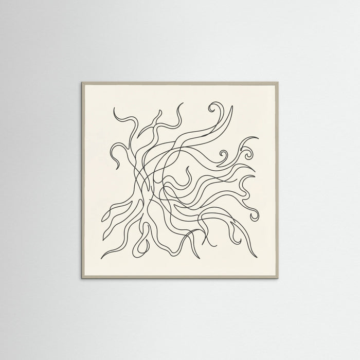 Grey Wood Square Fluid Gestures