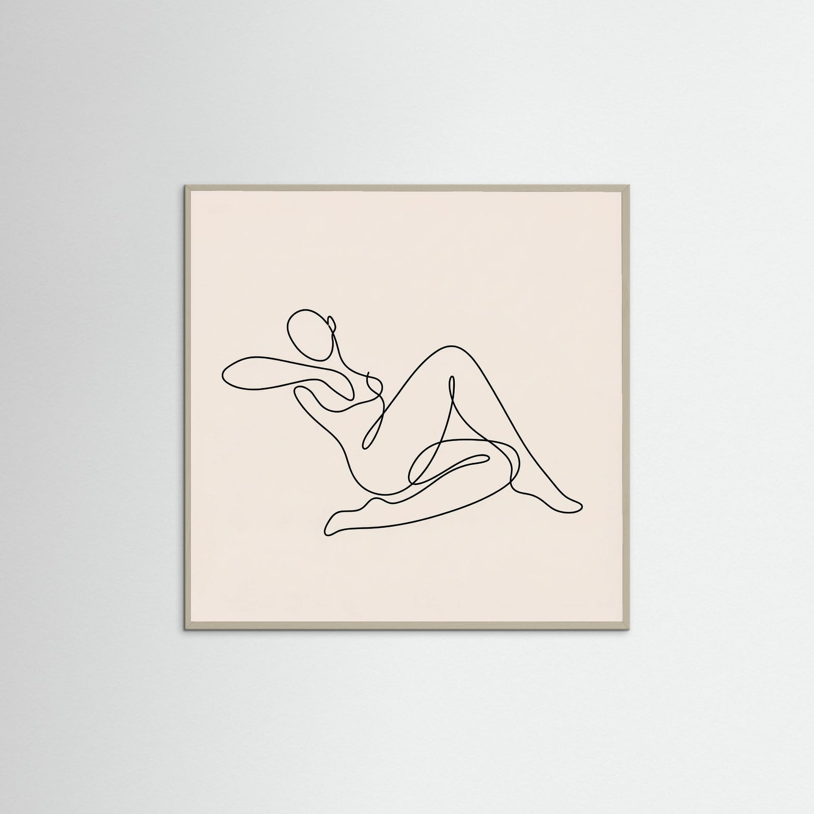 Grey Wood Square Fluid Lines