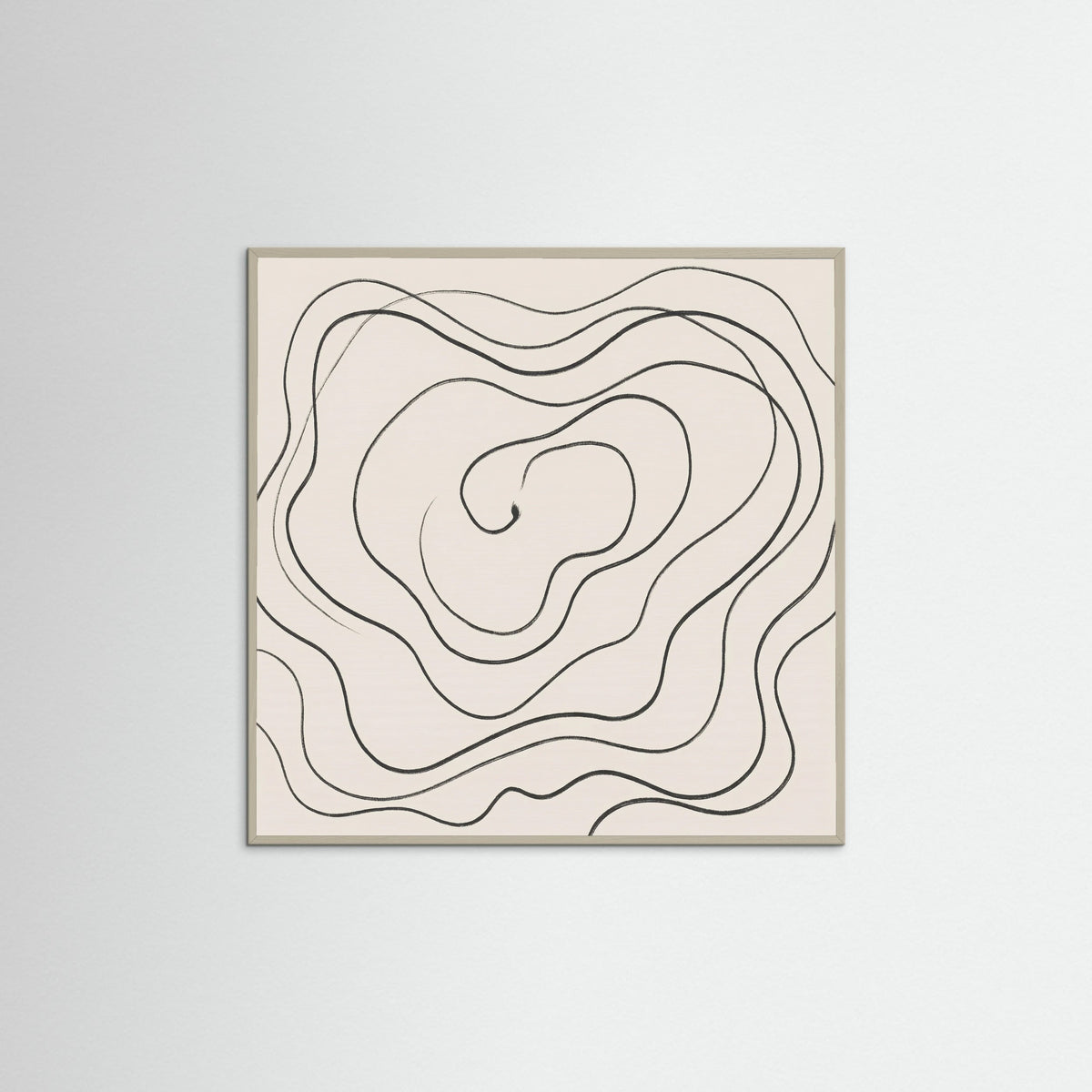 Grey Wood Square Fluid Traces