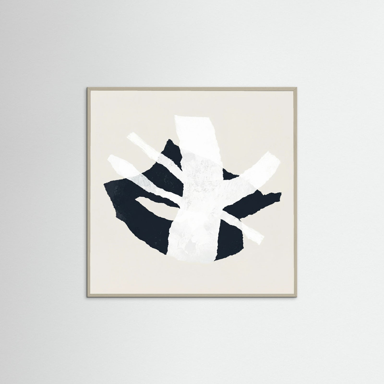 Grey Wood Square Fragmented Balance