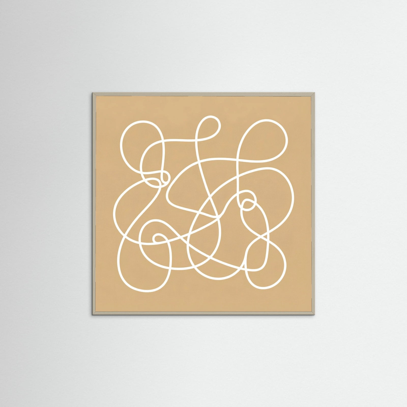 Grey Wood Square Golden Glyphs