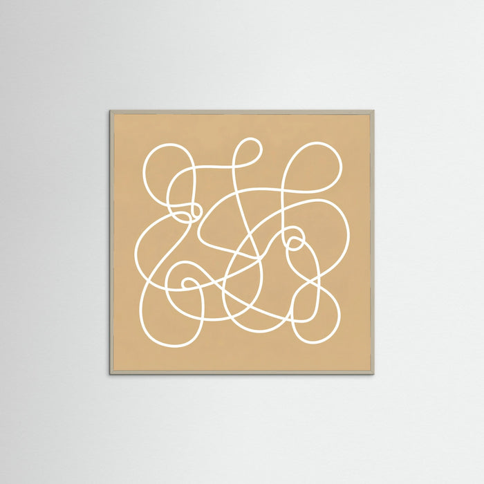 Grey Wood Square Golden Glyphs