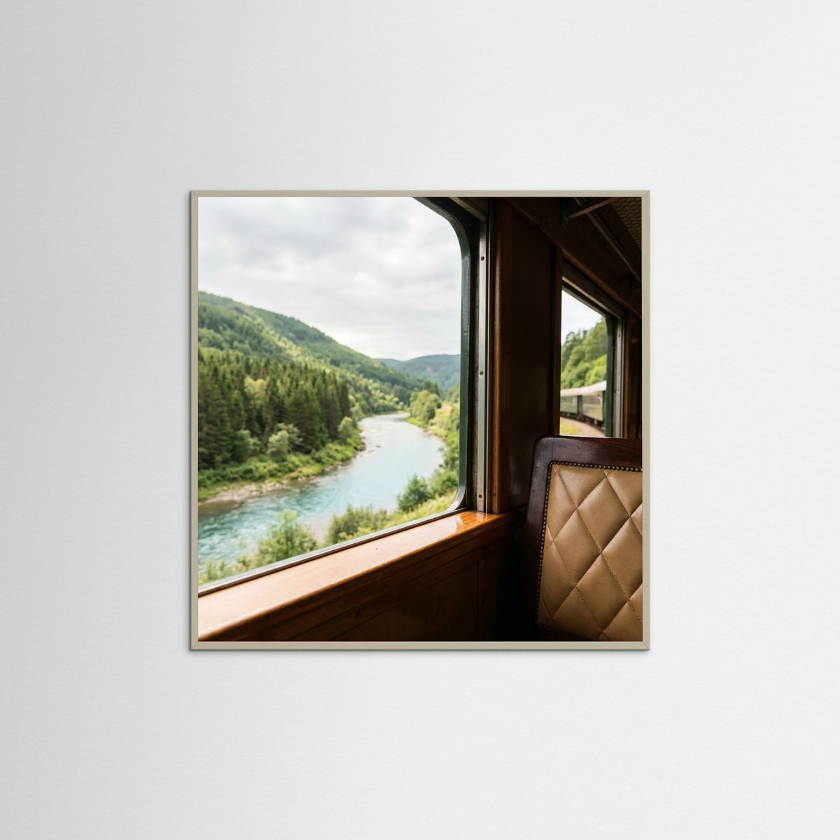 Grey Wood Square Lake Serenity