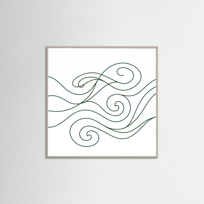 Grey Wood Square Midnight Flow