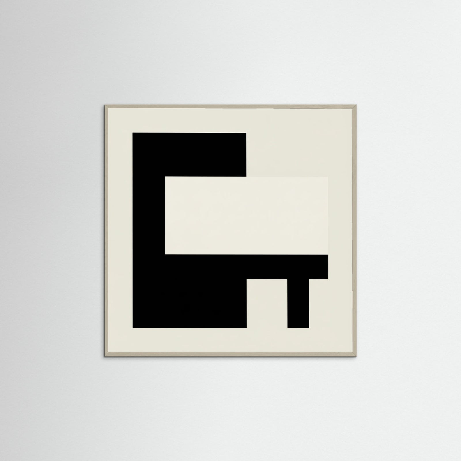 Grey Wood Square Monochrome Balance