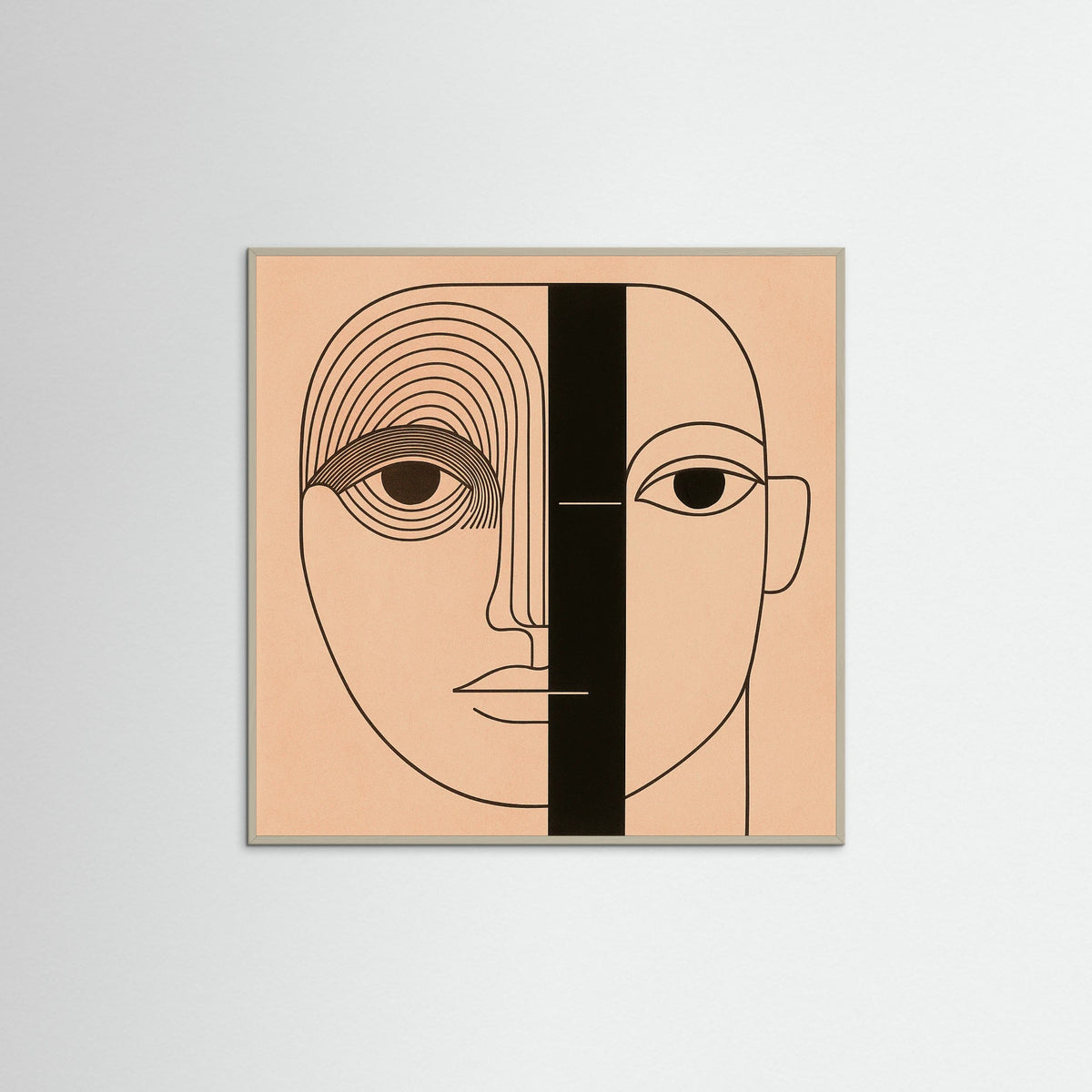 Grey Wood Square Monochrome Mystic