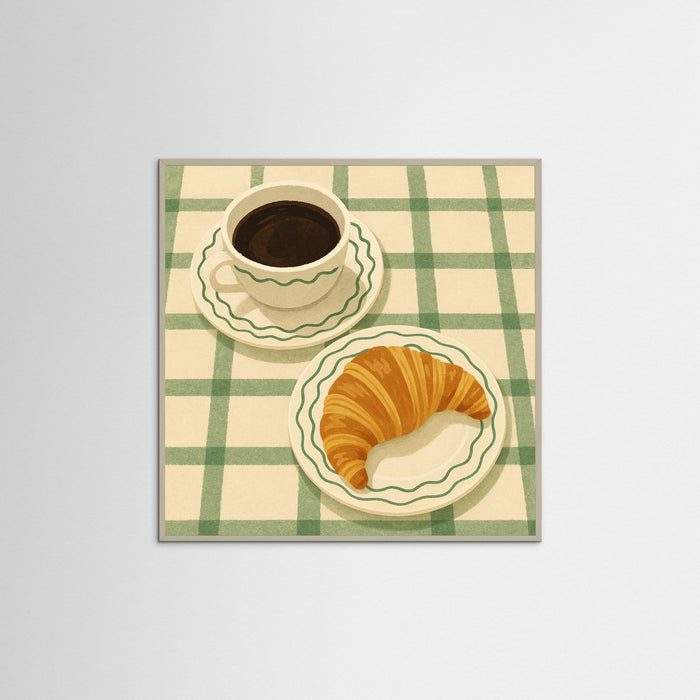 Grey Wood Square Morning Indulgence