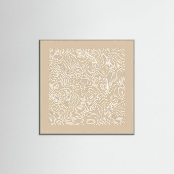 Grey Wood Square Organic Echoes