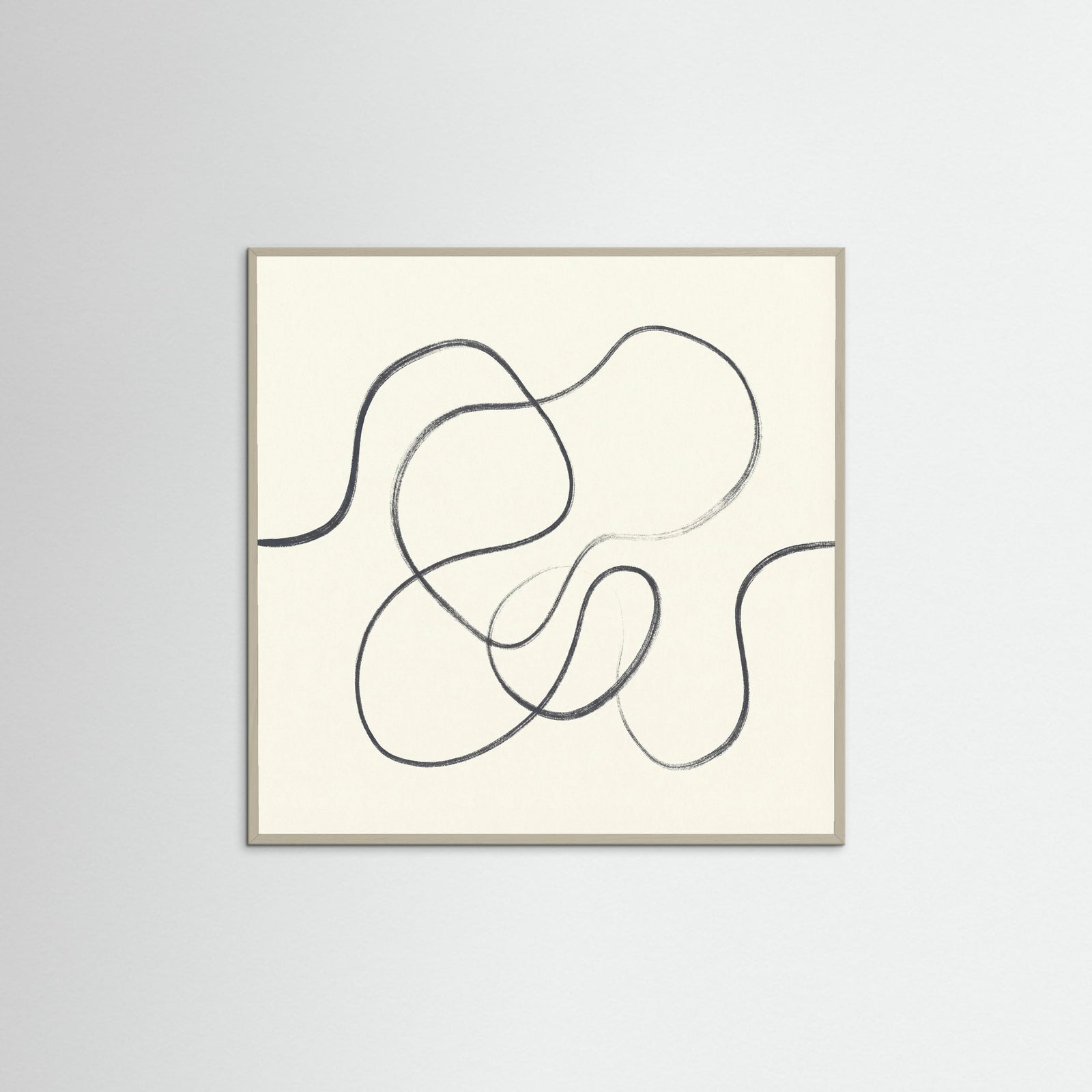 Grey Wood Square Organic Flow