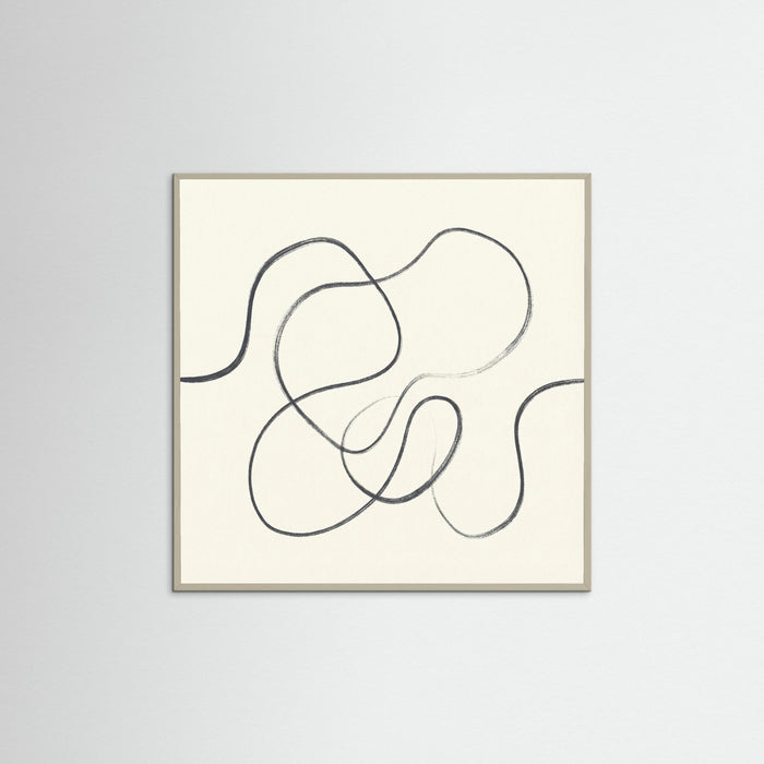 Grey Wood Square Organic Flow