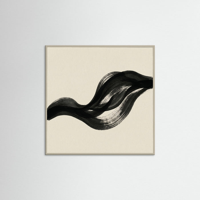 Grey Wood Square Organic Forms Beige