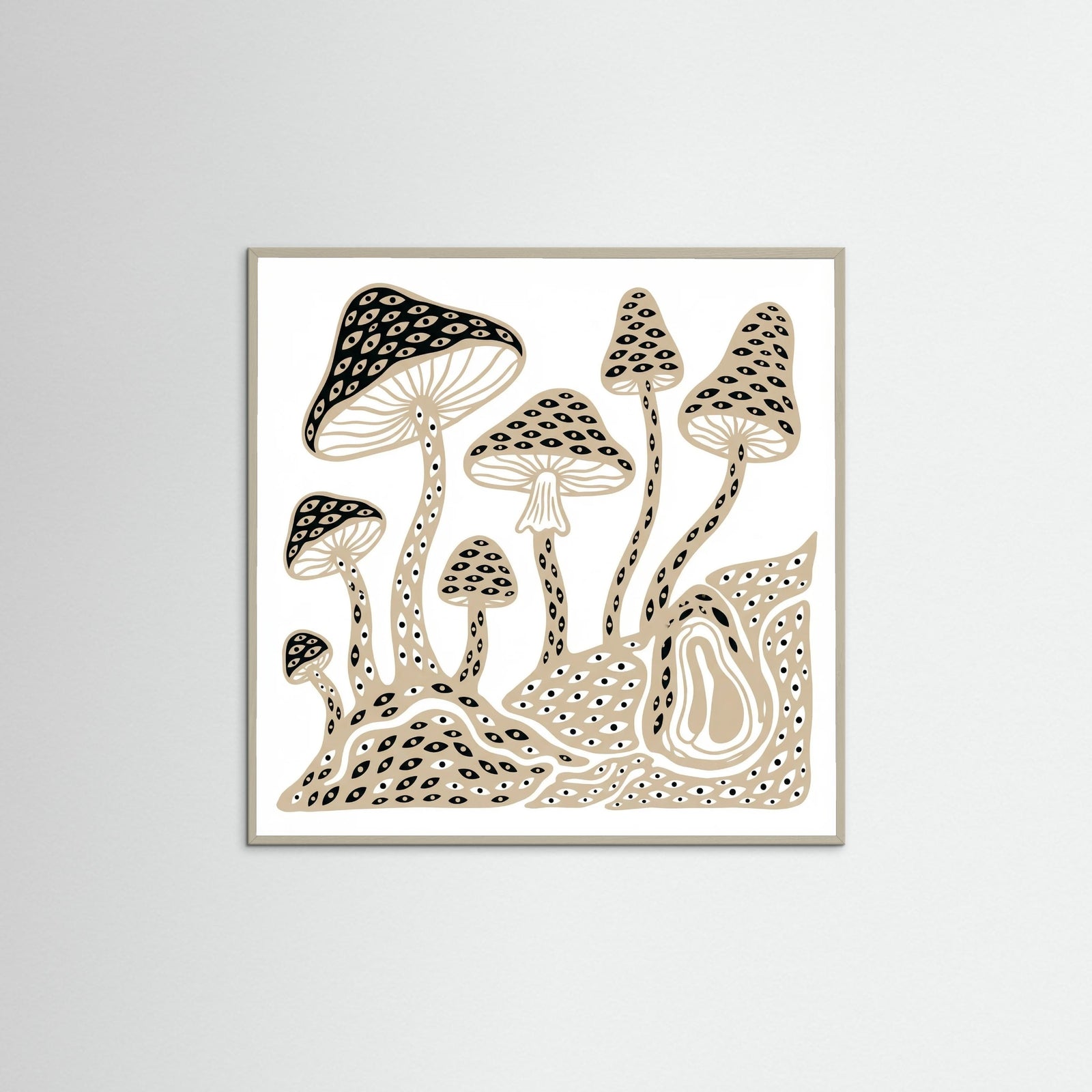 Grey Wood Square Organic Gaze