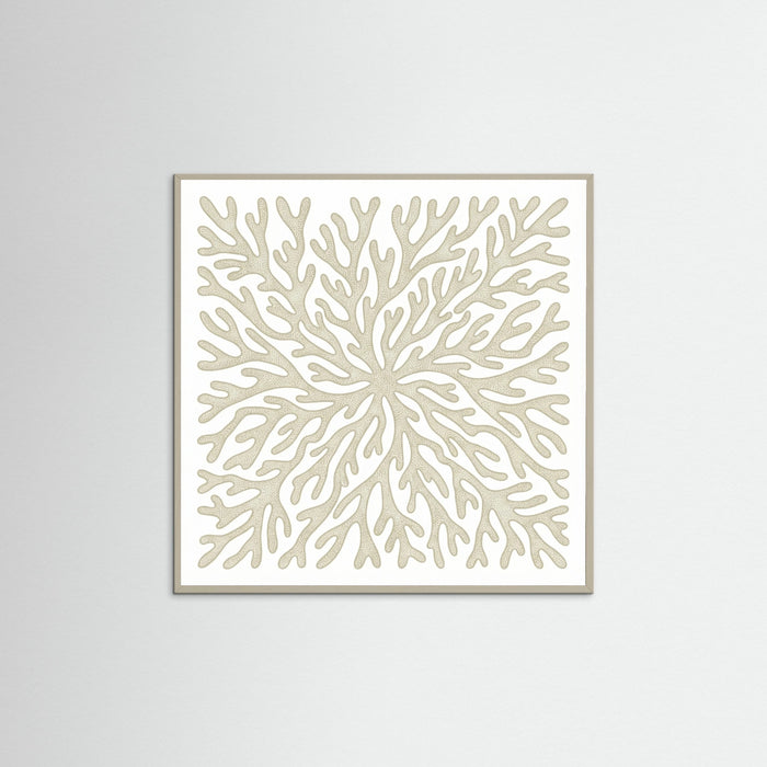Grey Wood Square Organic Swirls