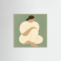 Grey Wood Square Quiet Shape