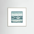 Grey Wood Square Silent Waves