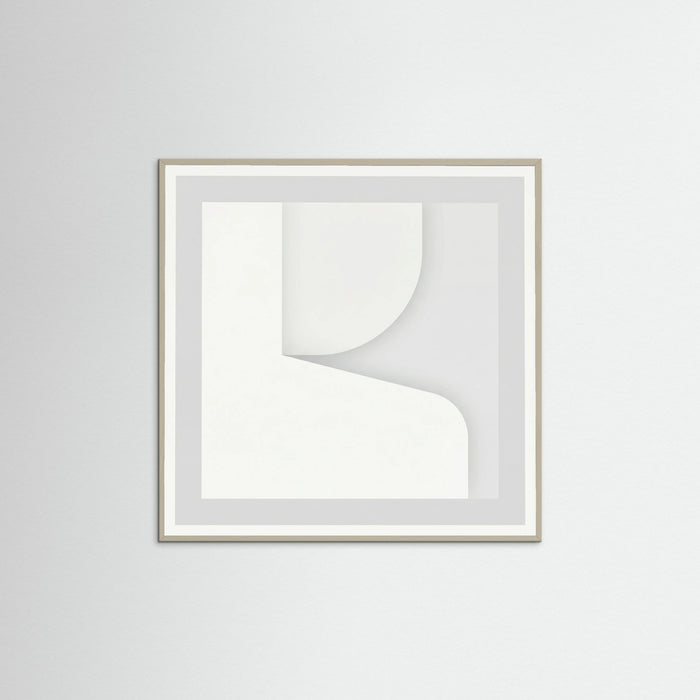 Grey Wood Square Soft Abstraction