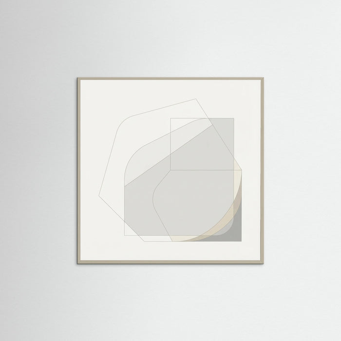 Grey Wood Square Soft Geometry