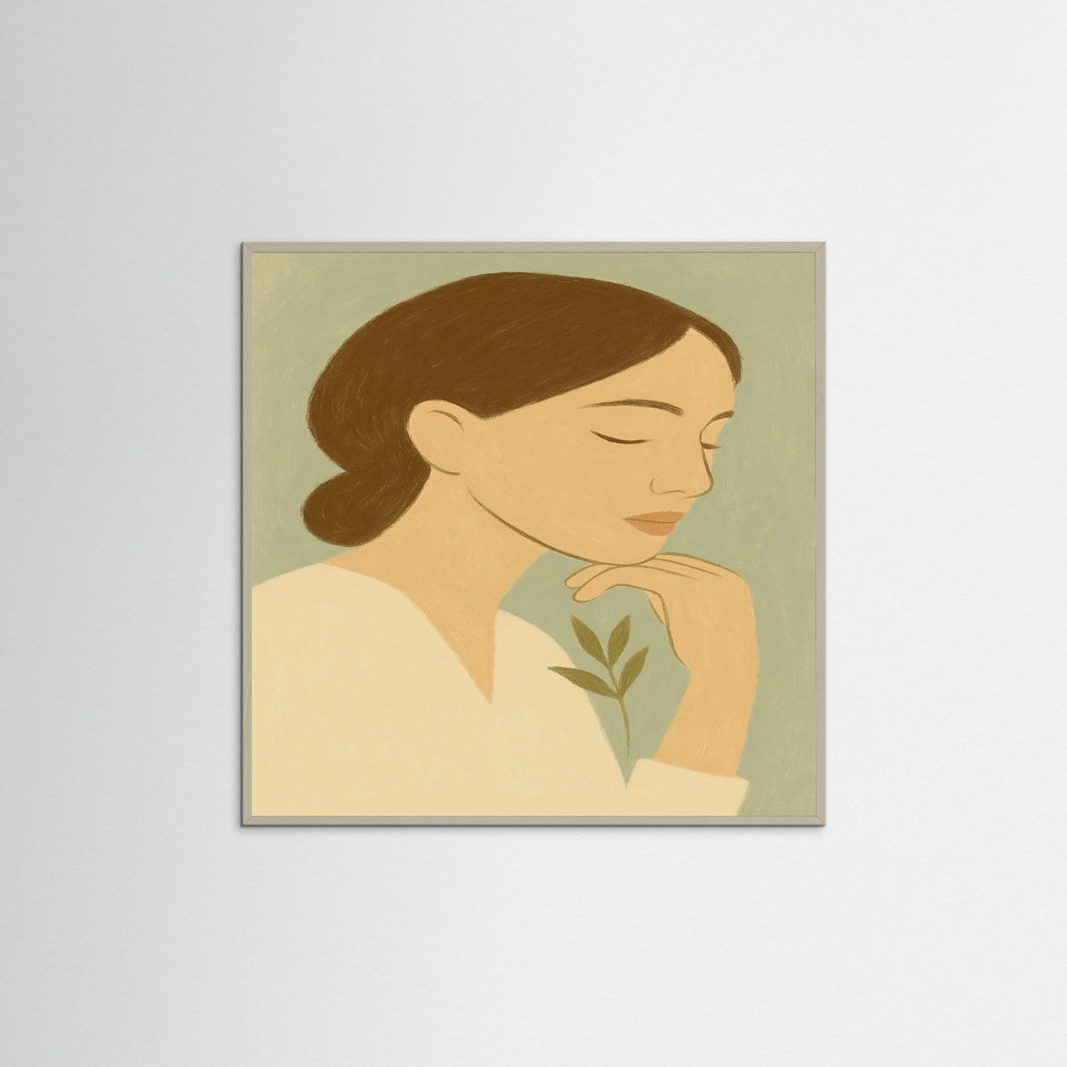 Grey Wood Square Soft gaze