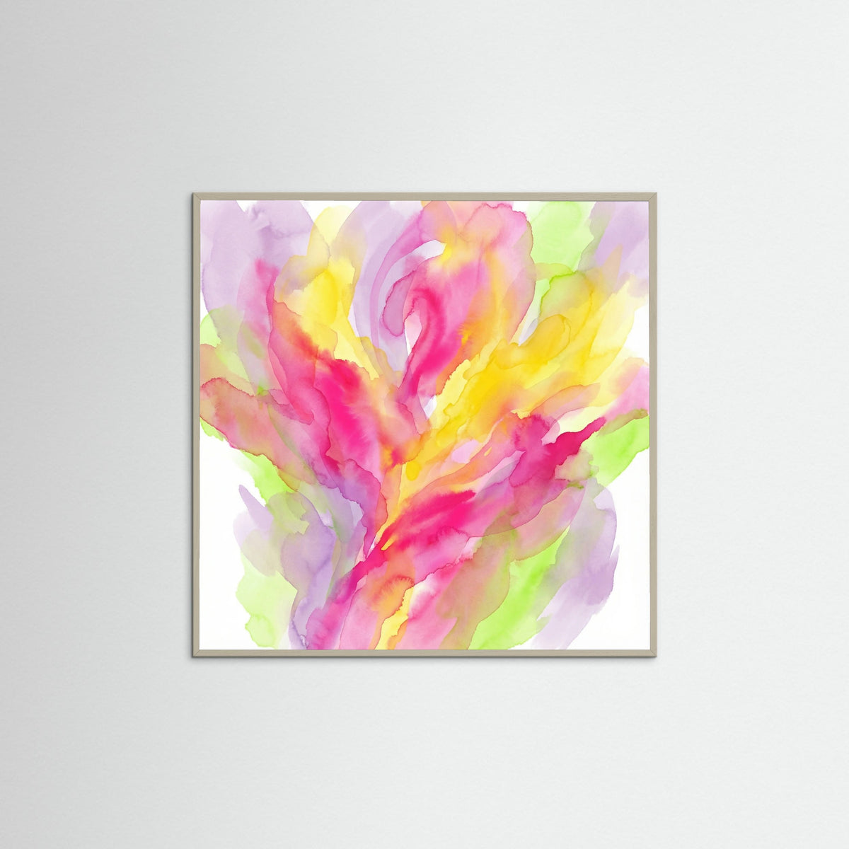 Grey Wood Square Vibrant Luminosity