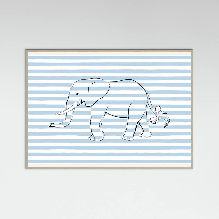 Poster Stripe Elephant – poster e stampa artistica