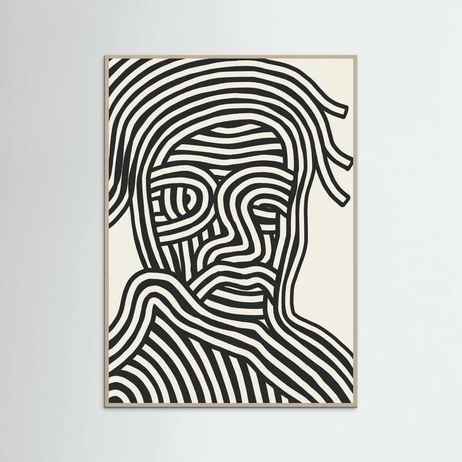 Stripe Portrait Poster – poster and art print