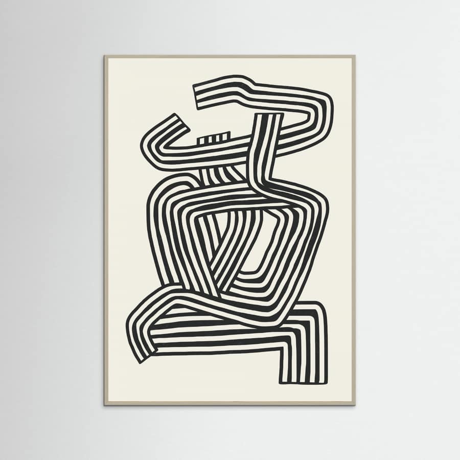 Stripe Woman Portrait Poster – poster and art print