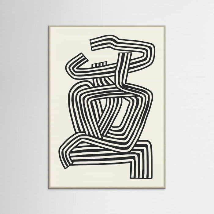 Stripe Woman Portrait Poster – poster and art print