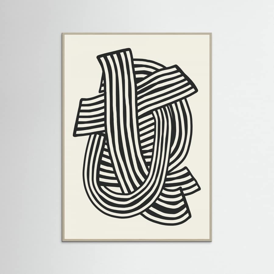 Poster Striped Abstract In Black – poster e stampa artistica
