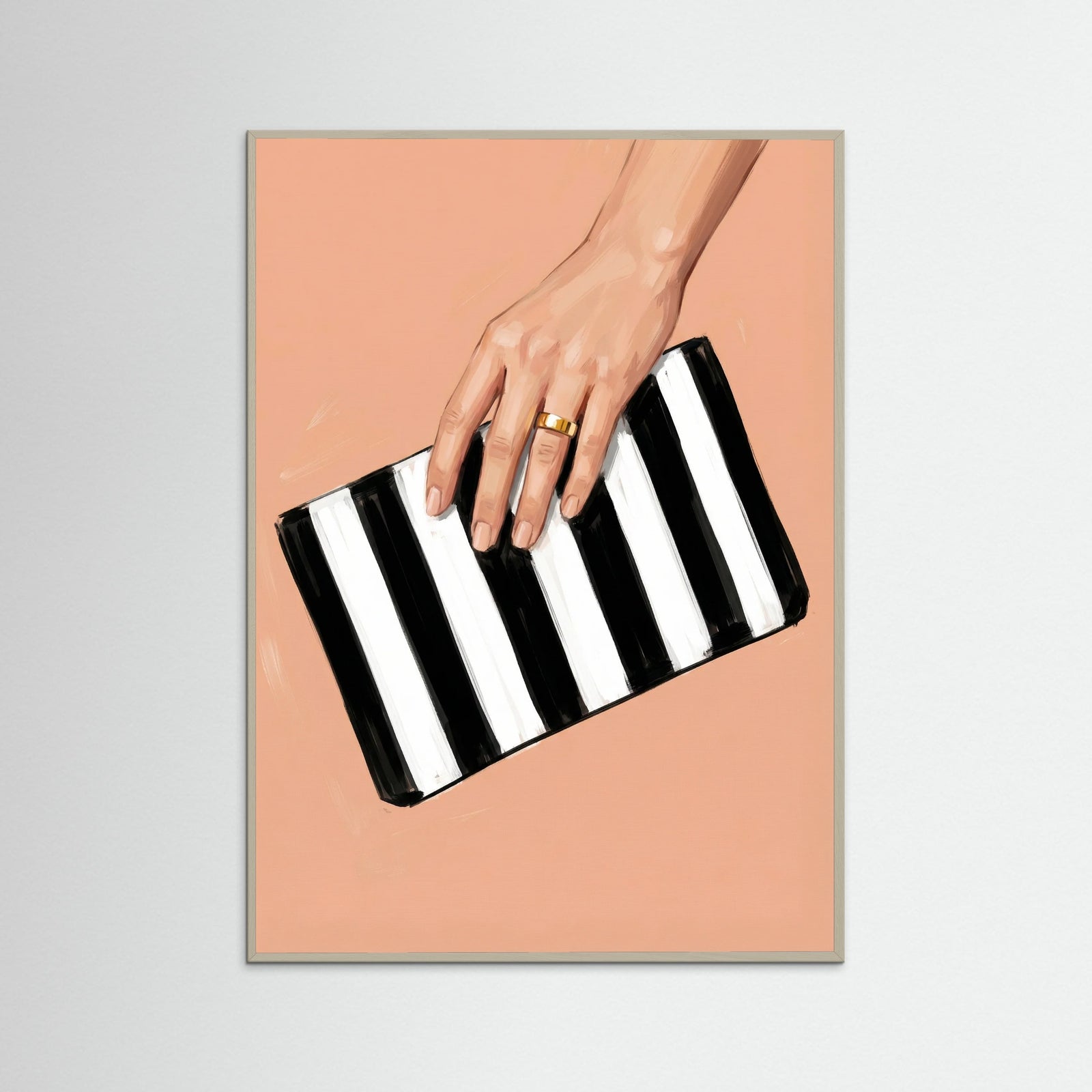 Grey Wood Striped Chic