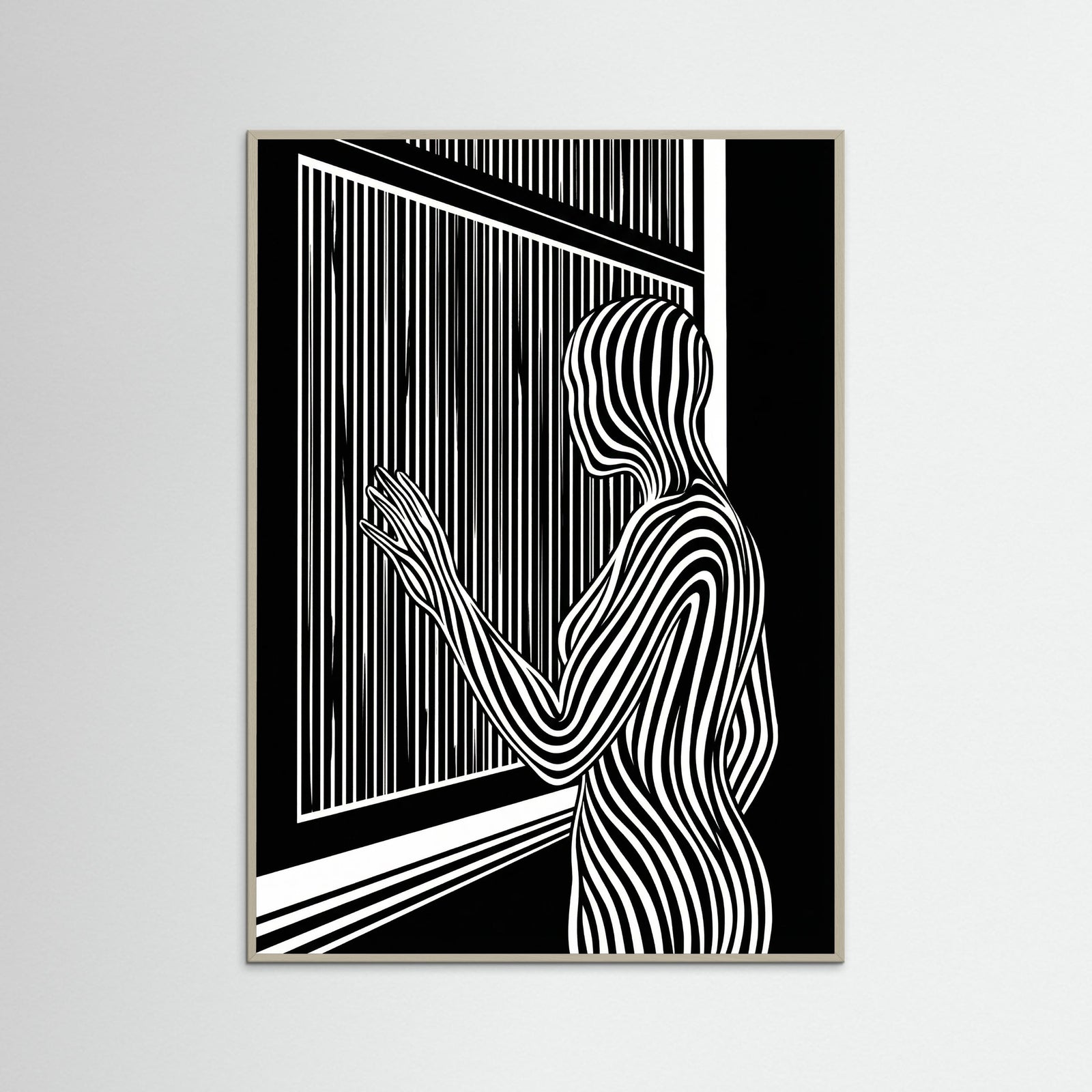 Grey Wood Striped Contemplation