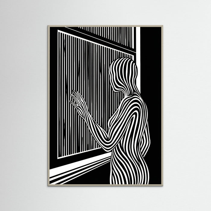 Grey Wood Striped Contemplation