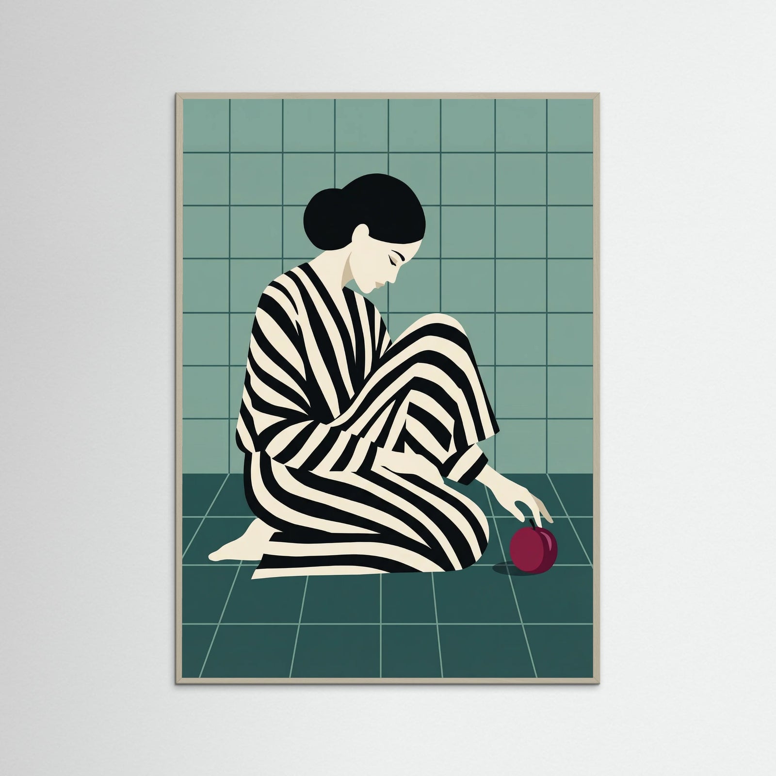 Grey Wood Striped Contemplation
