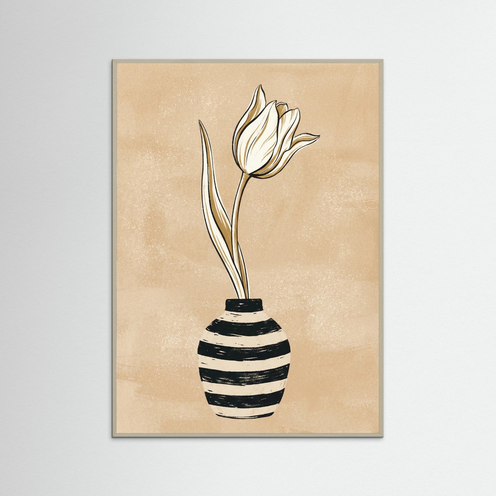 Grey Wood Striped Daisies