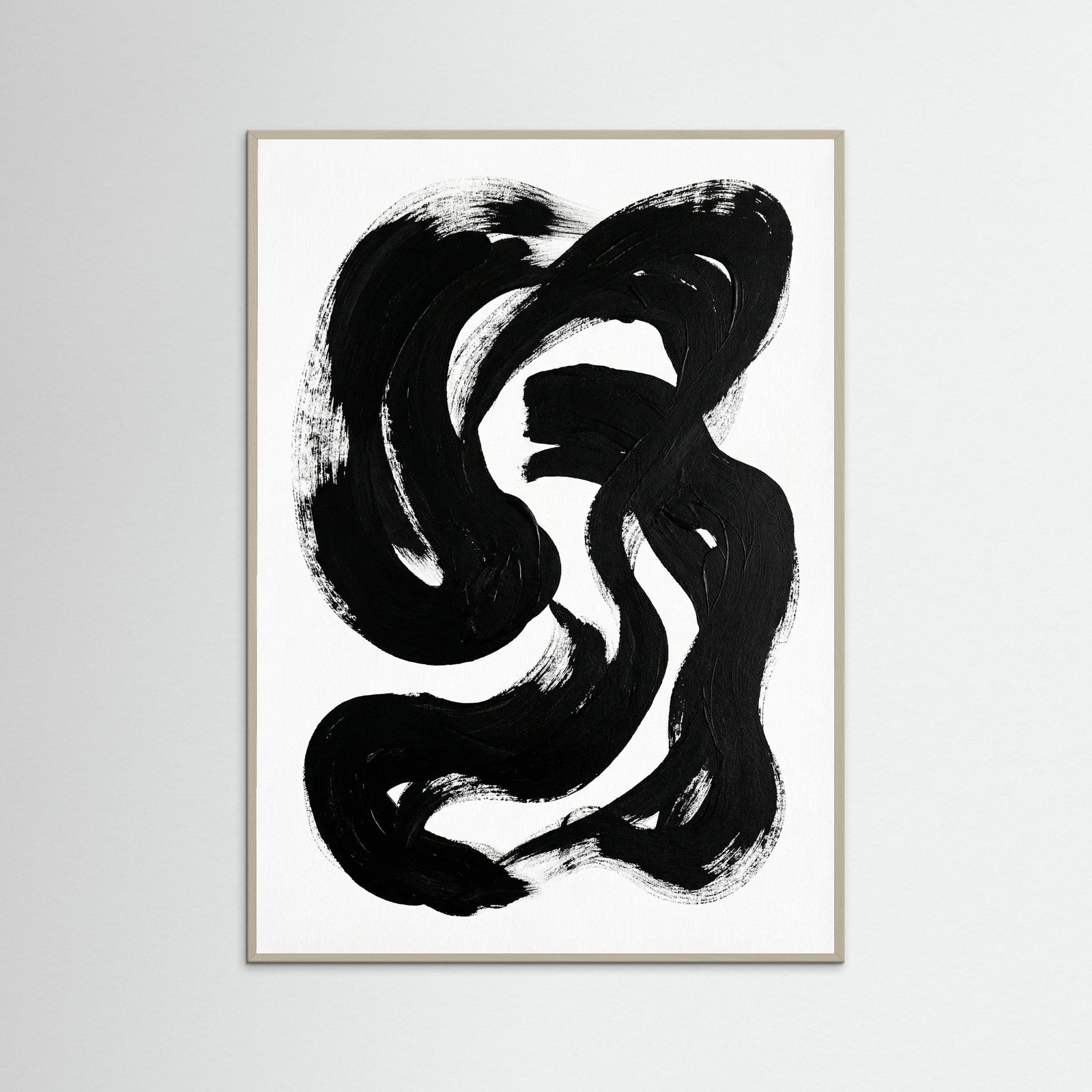 Grey Wood Striped Form Black