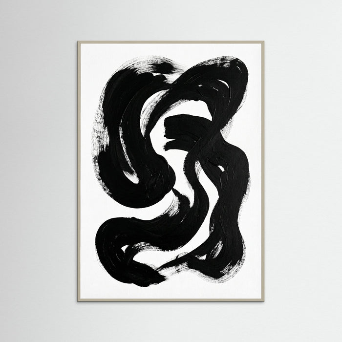 Grey Wood Striped Form Black