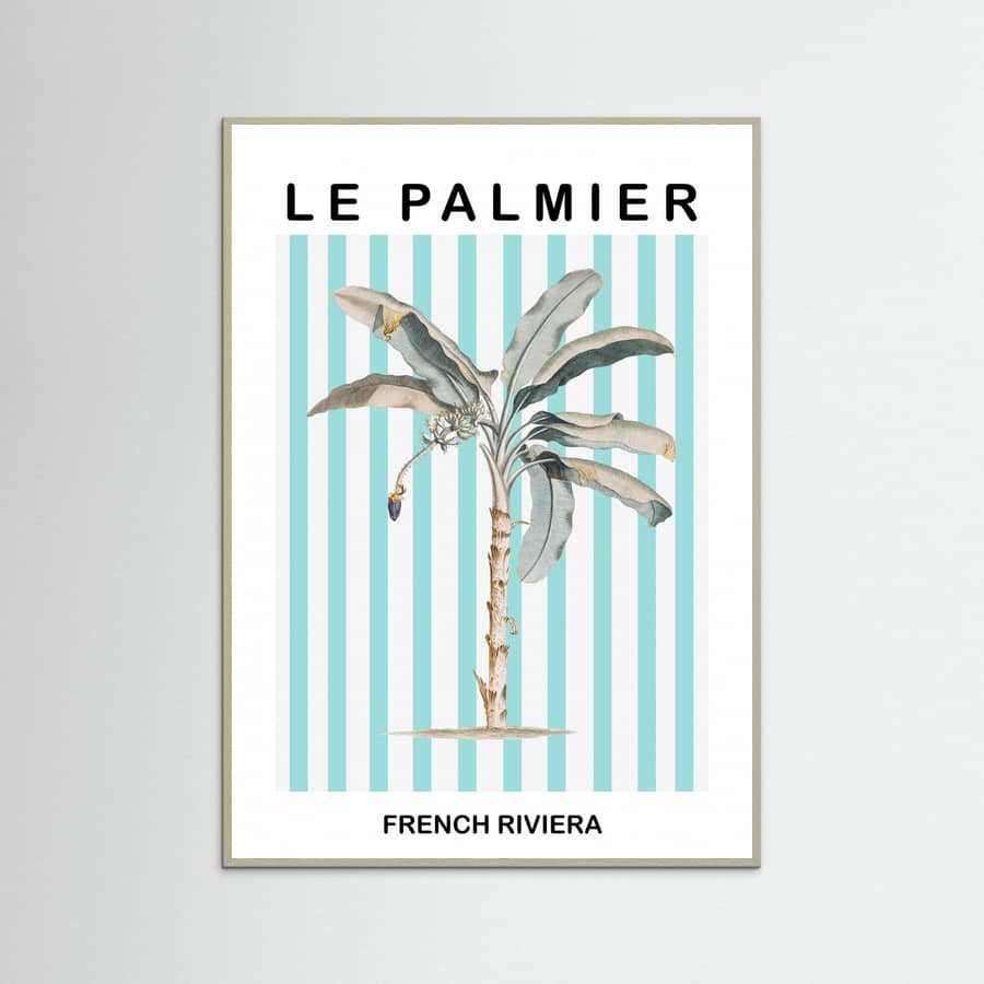 Striped Palm Tree -juliste – juliste ja taidepainatus