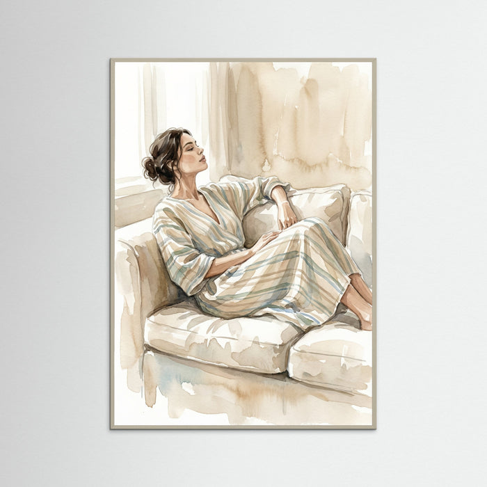 Grey Wood Striped Serenity Beige