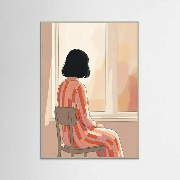 Grey Wood Striped Serenity Pink
