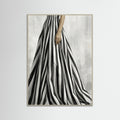 Grey Wood Striped Silhouette Black