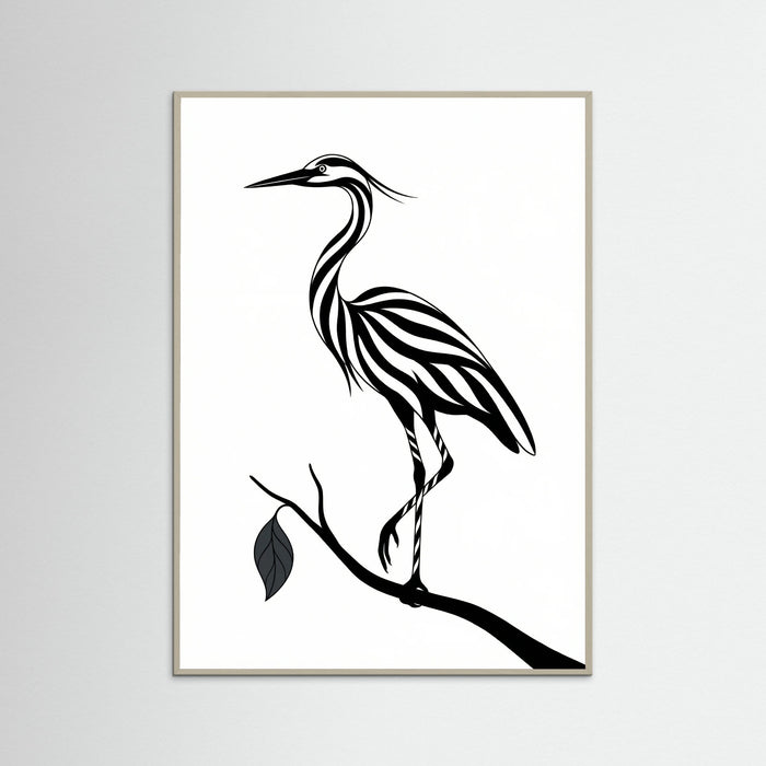 Grey Wood Striped Silhouette Black