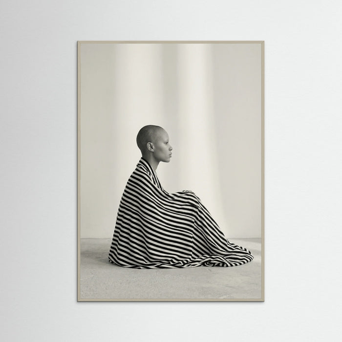 Grey Wood Striped Silhouette