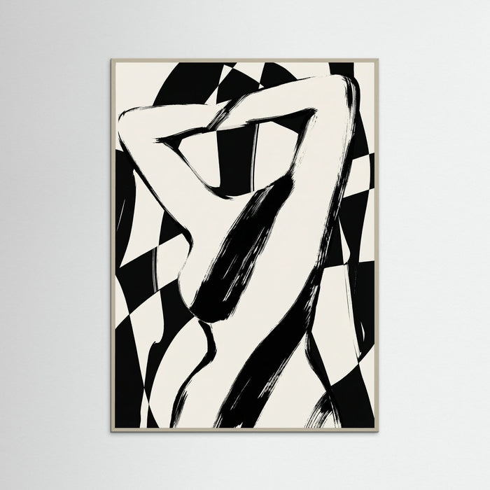 Grey Wood Striped Silhouette