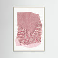 Grey Wood Striped geometric shape Poster