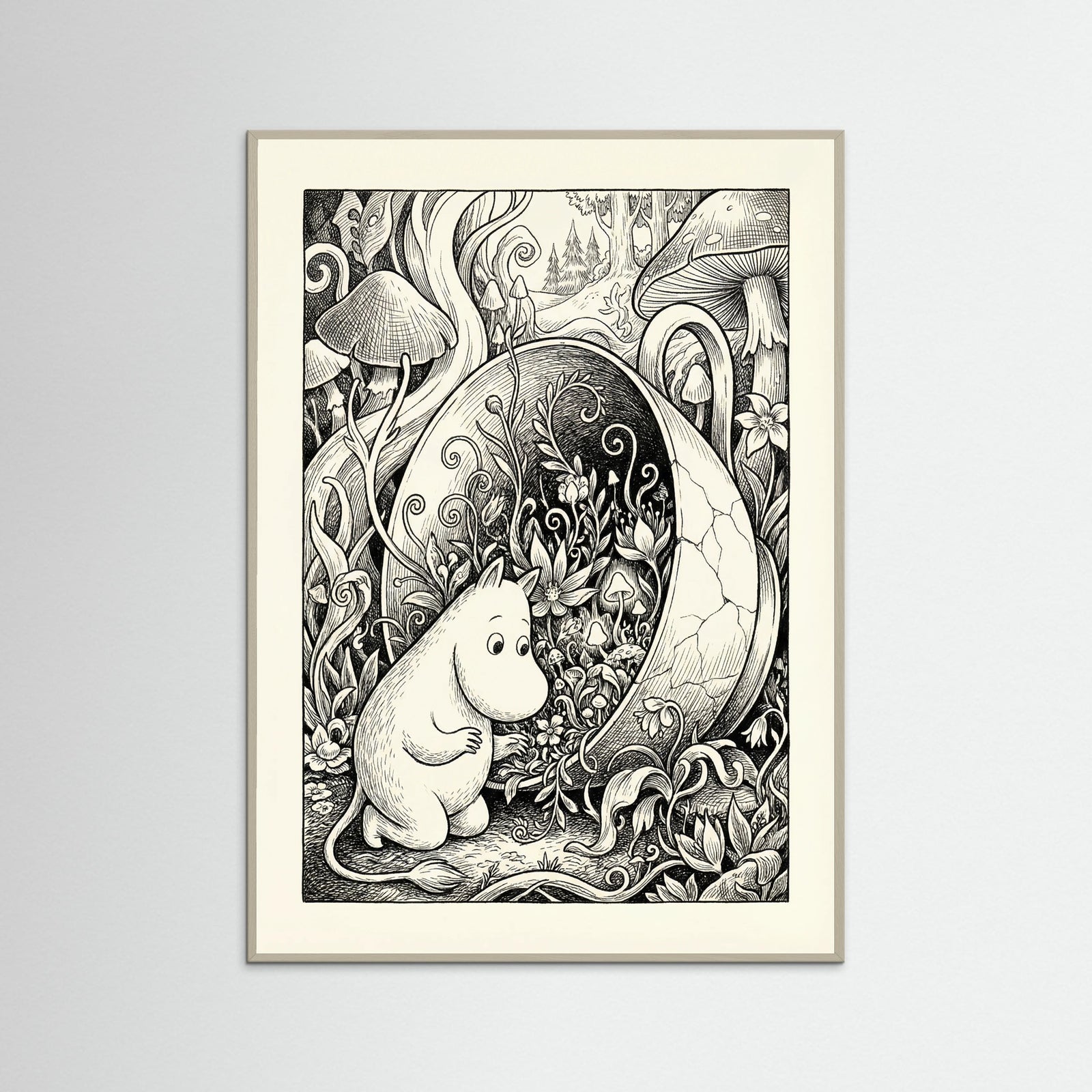 Grey Wood Submerged Moomin Home