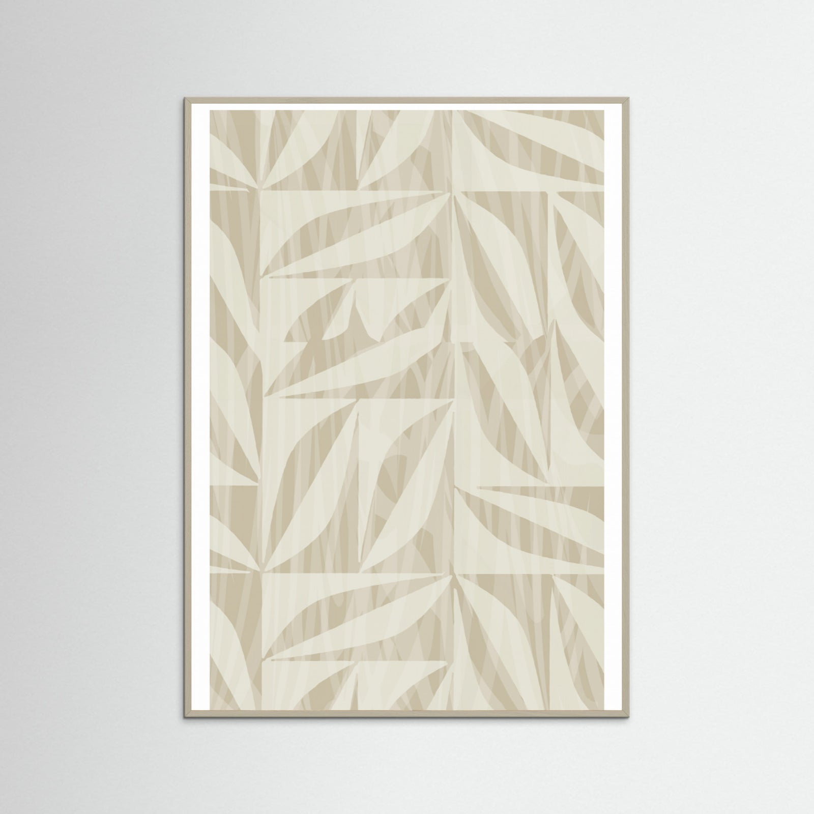Grey Wood Subtle Botanical Pattern 2 Poster