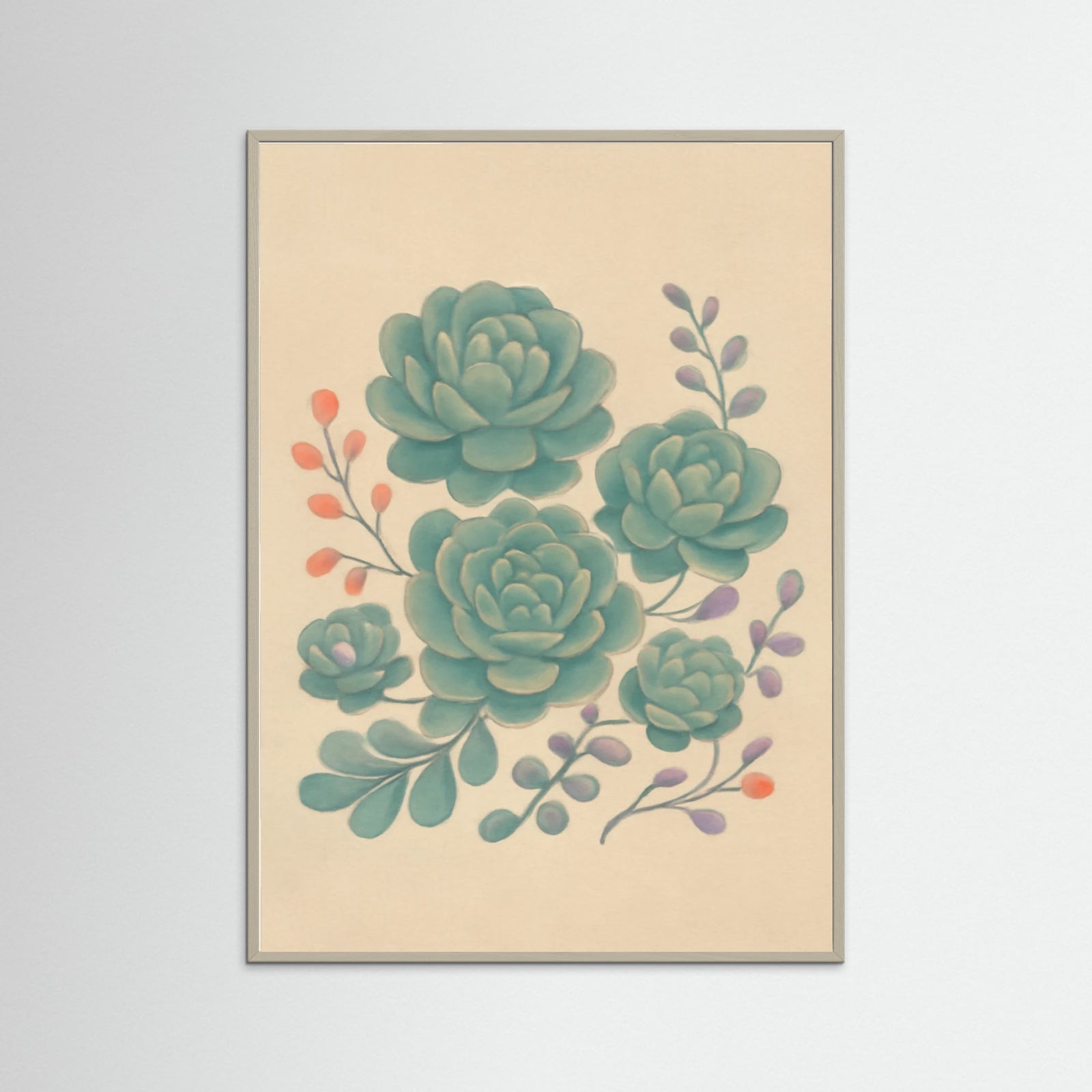 Grey Wood Succulent Dreams